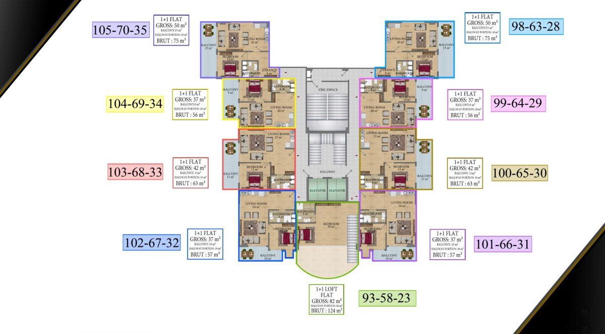 Modern residential complex with Loft style apartments in the heart of Mahmutlar - Фото 26