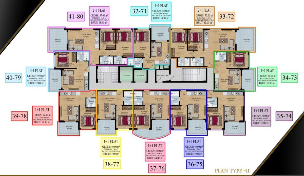 Residential complex with apartments in Loft style, 600m from the beach, Avsallar - Фото 9