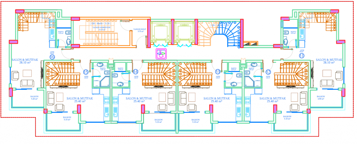 Residential complex under construction in Avsallar area - Фото 15