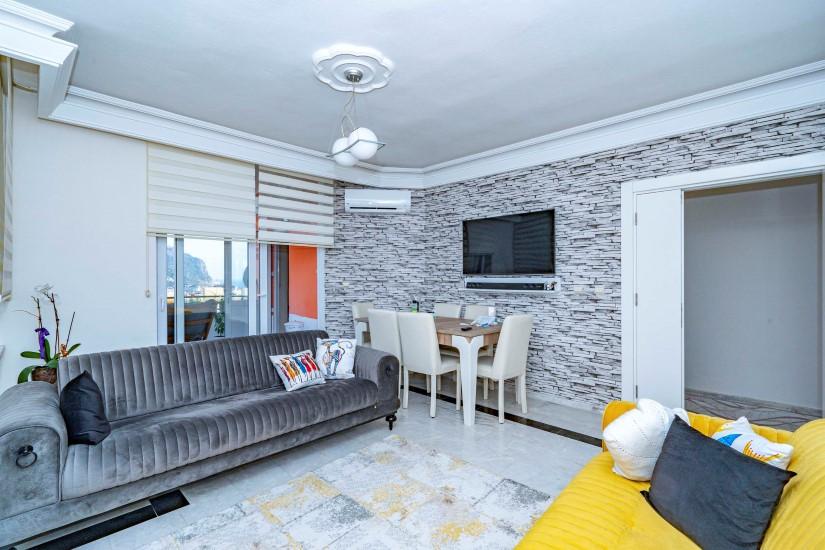 Furnished two-bedroom apartment in the center of Alanya with sea views - Фото 11