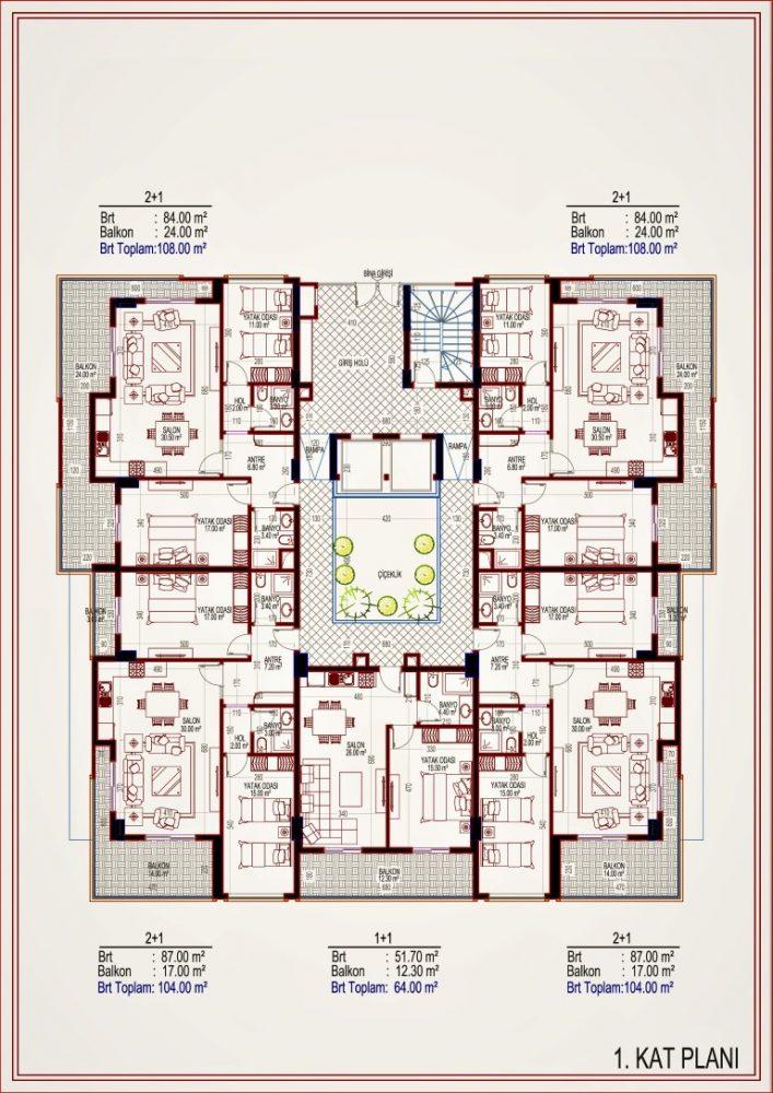 2 apartments with a layout of 2 + 1 in the very center of Alanya - Фото 14