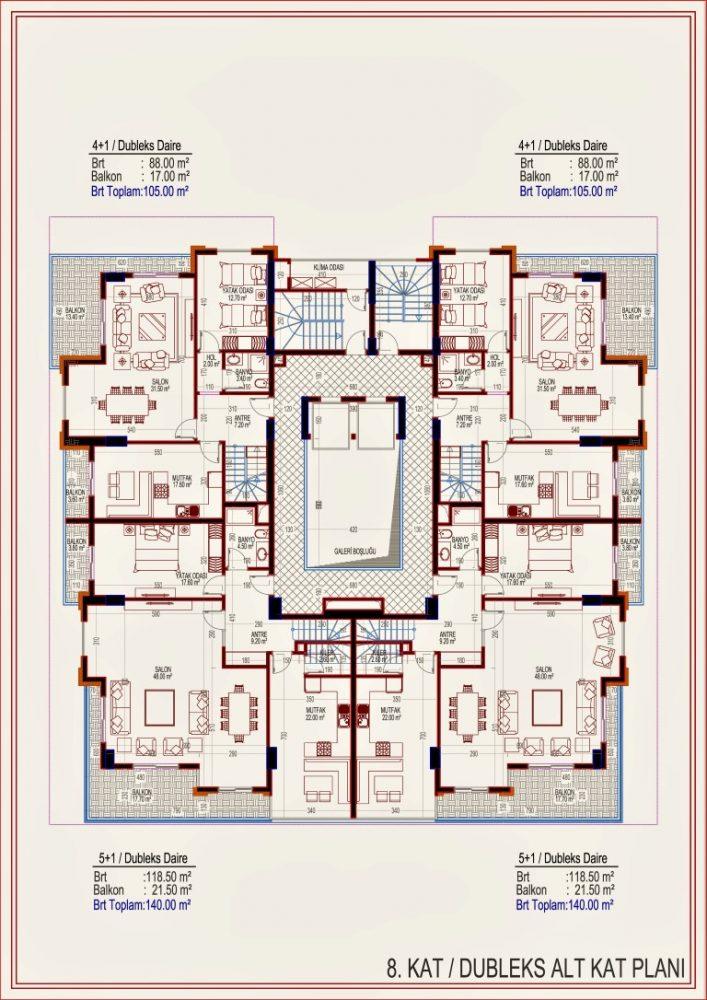 2 apartments with a layout of 2 + 1 in the very center of Alanya - Фото 15