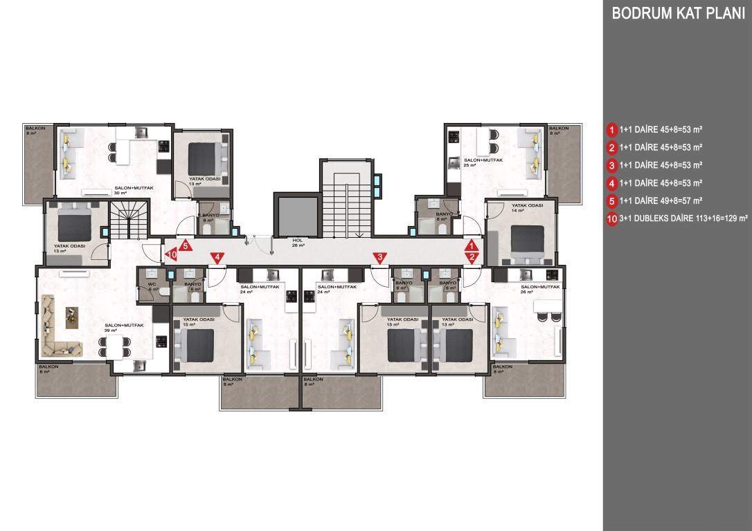 New project of a residential complex in the prestigious Kargicak area - Фото 21