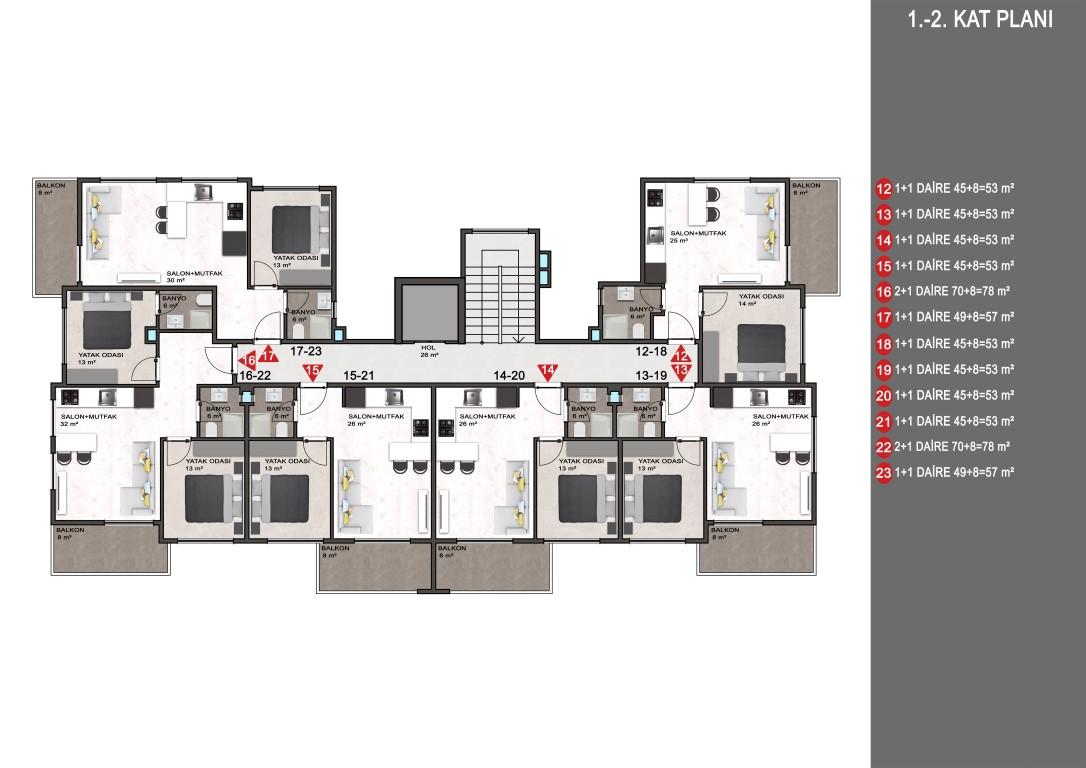 New project of a residential complex in the prestigious Kargicak area - Фото 24