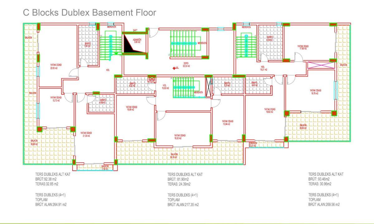 Multifunctional complex of luxury apartments and villas in Kargicak area - Фото 37