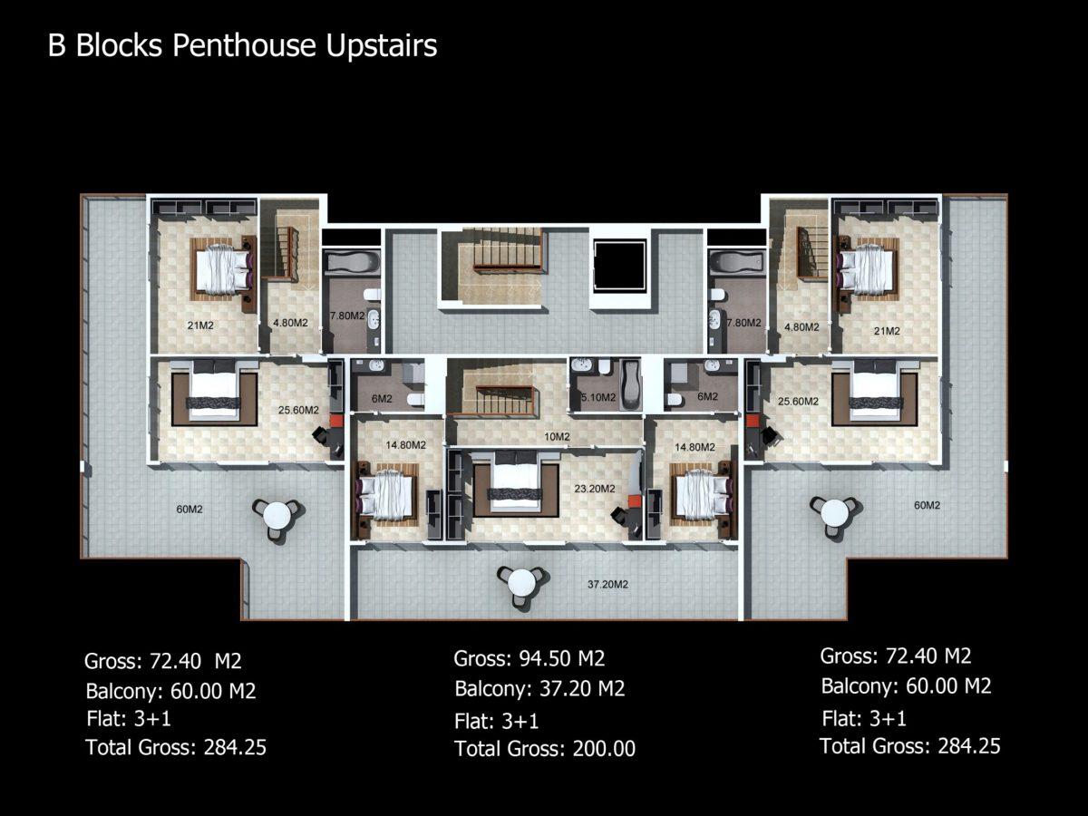 Multifunctional complex of luxury apartments and villas in Kargicak area - Фото 31