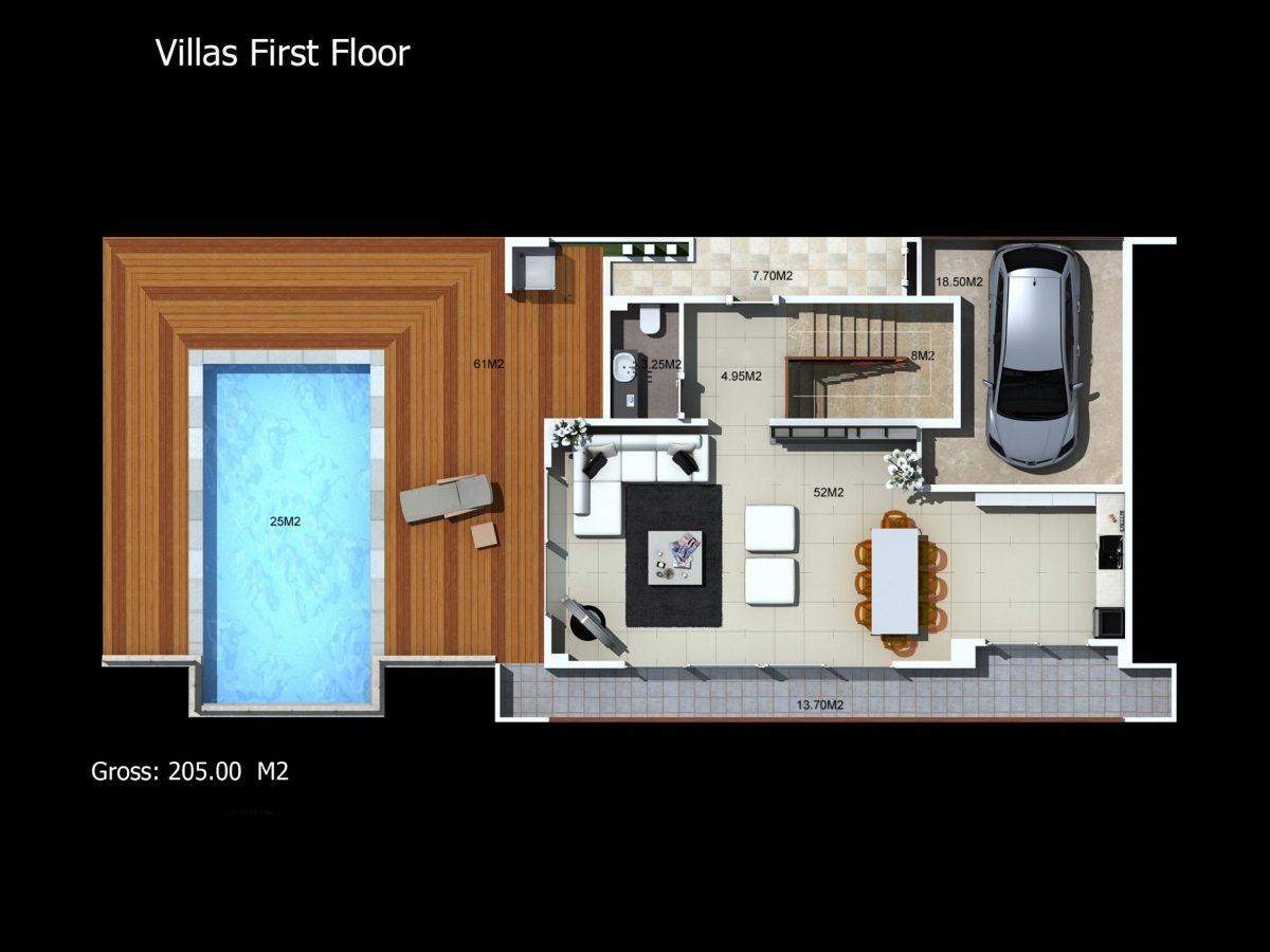 Multifunctional complex of luxury apartments and villas in Kargicak area - Фото 49