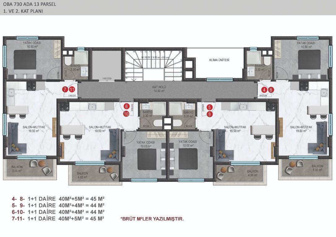 An attractive residential complex project in the European district of Alanya Oba - Фото 20