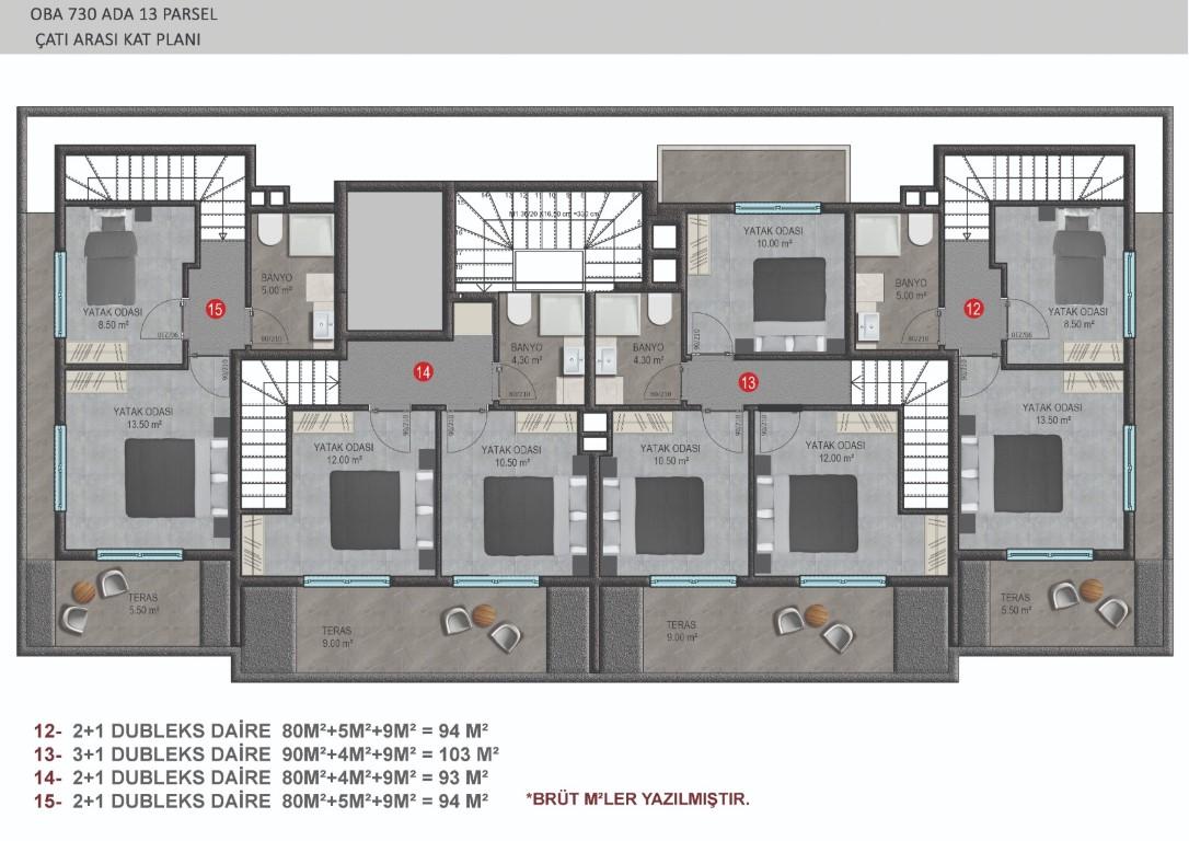 An attractive residential complex project in the European district of Alanya Oba - Фото 21