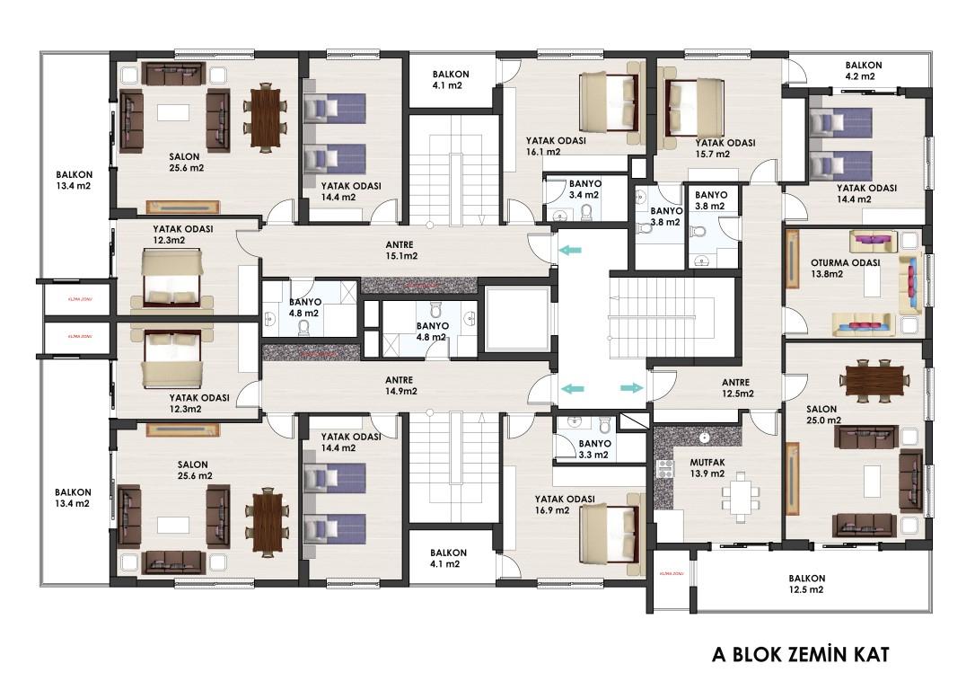 New complex near the sea, with spacious layouts - Фото 13