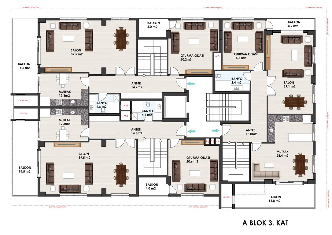 New complex near the sea, with spacious layouts - Фото 15