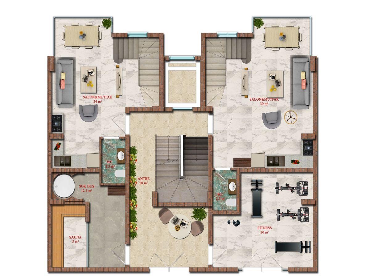 A new residential complex project with a successful location in the promising Kestel district - Фото 18