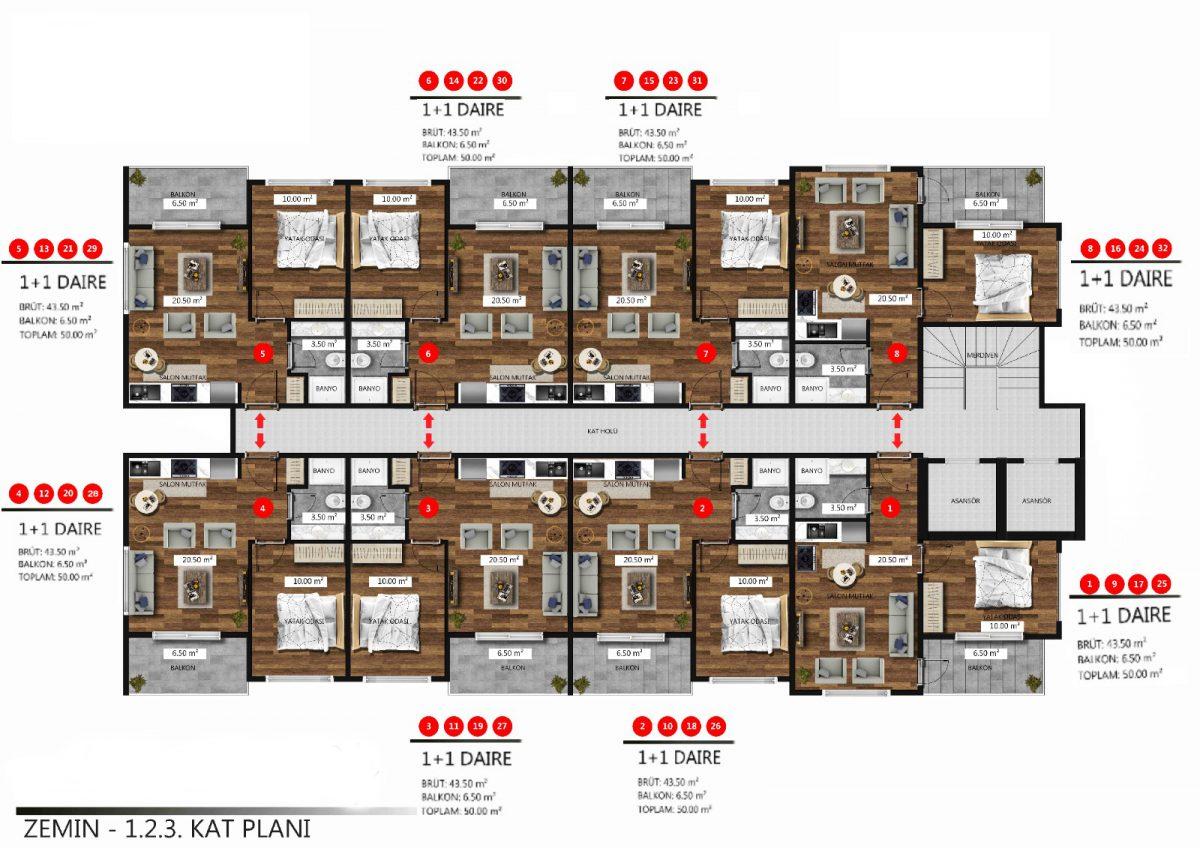 A residential complex under construction in Alanya near the center - Фото 29