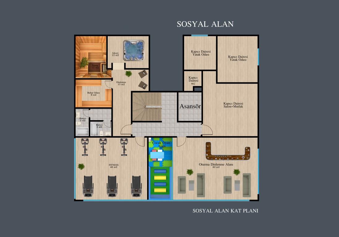 New beautiful low-rise complex overlooking the whole Alanya - Фото 30