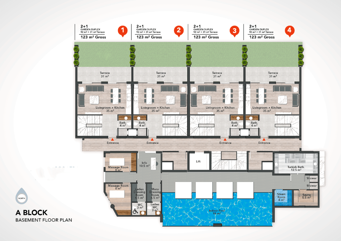 Complex in the center of Alanya on Damlatas beach - Фото 23