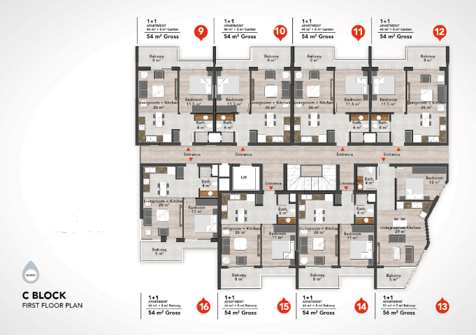 Complex in the center of Alanya on Damlatas beach - Фото 29