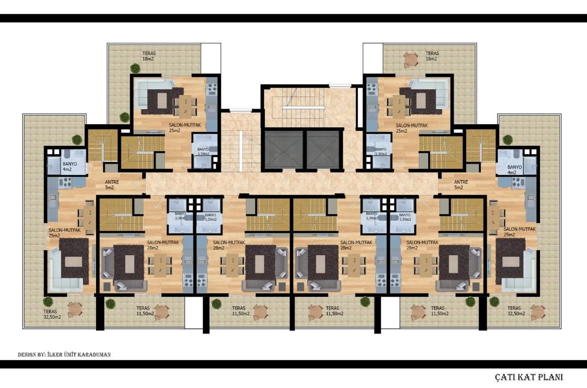 Apartments with interest-free installments in Avsallar area - Фото 22