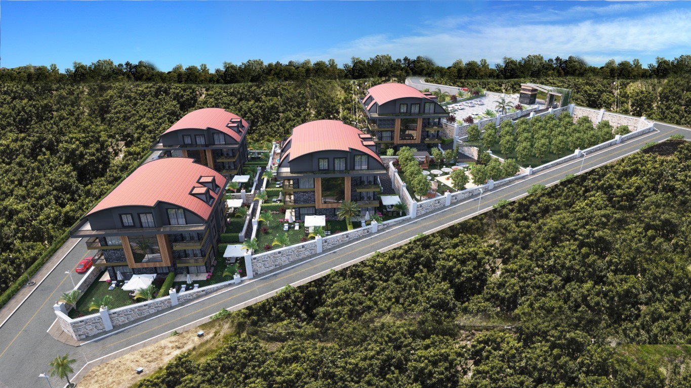 New beautiful low-rise complex overlooking the whole Alanya - Фото 3