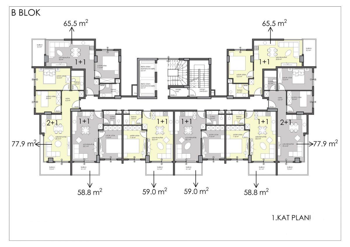 Premium class apartments in the center of Alanya - Фото 46