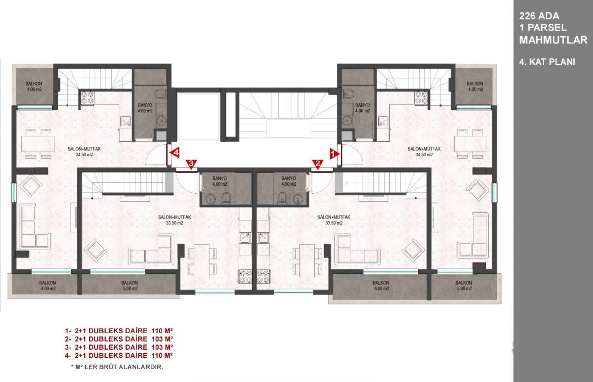 New complex in Mahmutlar with affordable prices - Фото 21