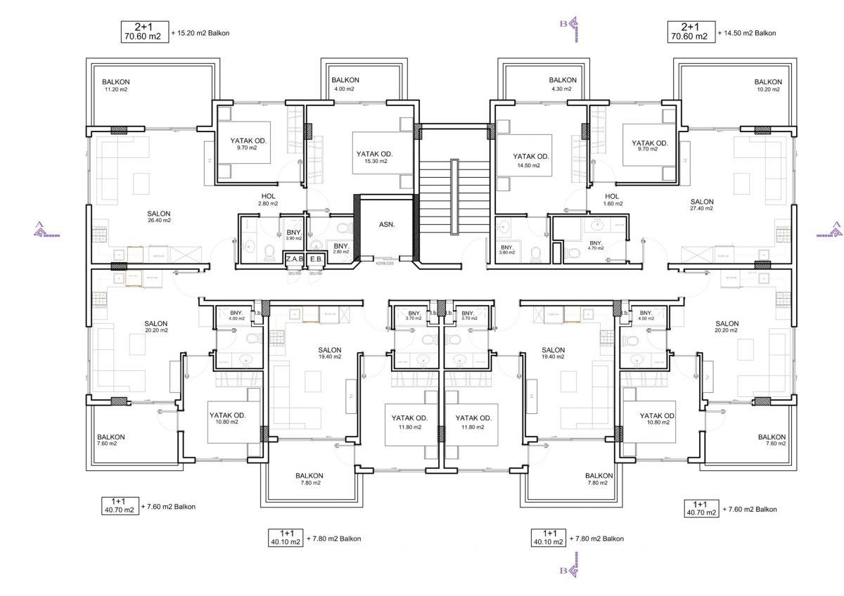 Apartments and penthouses in a new residential complex in Kargicak - Фото 28