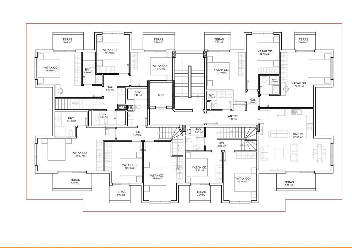 Apartments and penthouses in a new residential complex in Kargicak - Фото 30