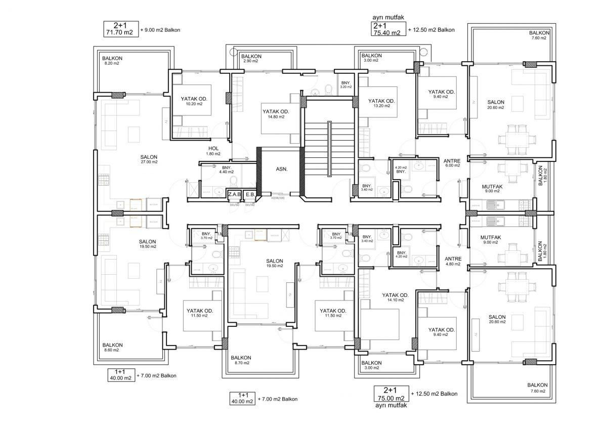 Apartments and penthouses in a new residential complex in Kargicak - Фото 32