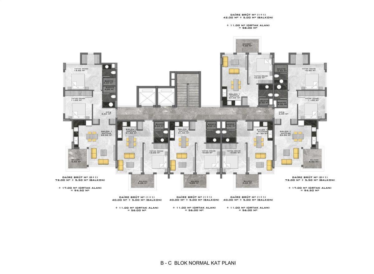 New apartments in a luxury complex in Kestel - Фото 67