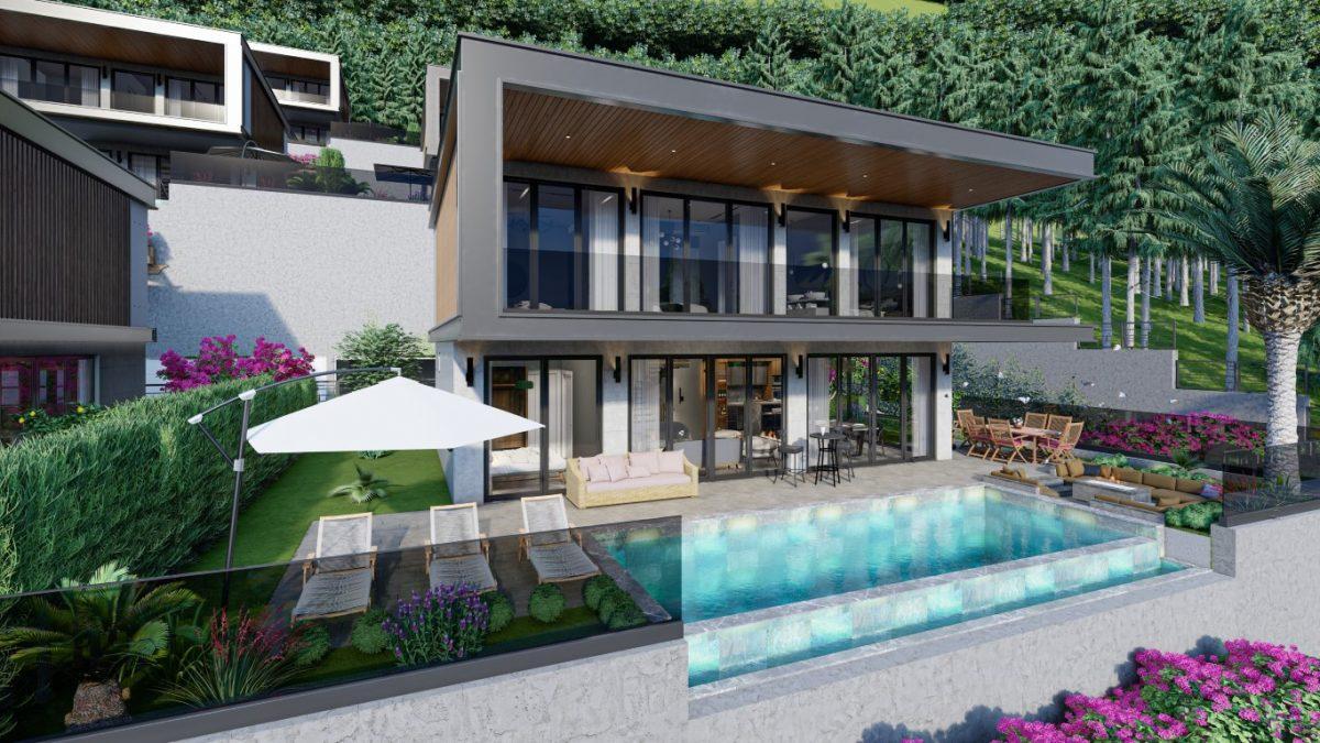 New project of ultra-modern villas with panoramic sea views in the area of Bektas - Фото 3