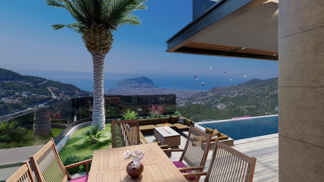 New project of ultra-modern villas with panoramic sea views in the area of Bektas - Фото 10