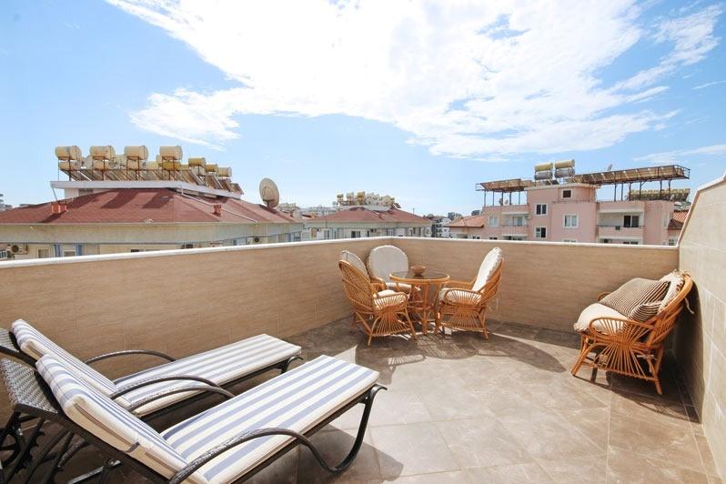 Furnished penthouse 4 + 1 with a private roof terrace in Oba, Turkey - Фото 20