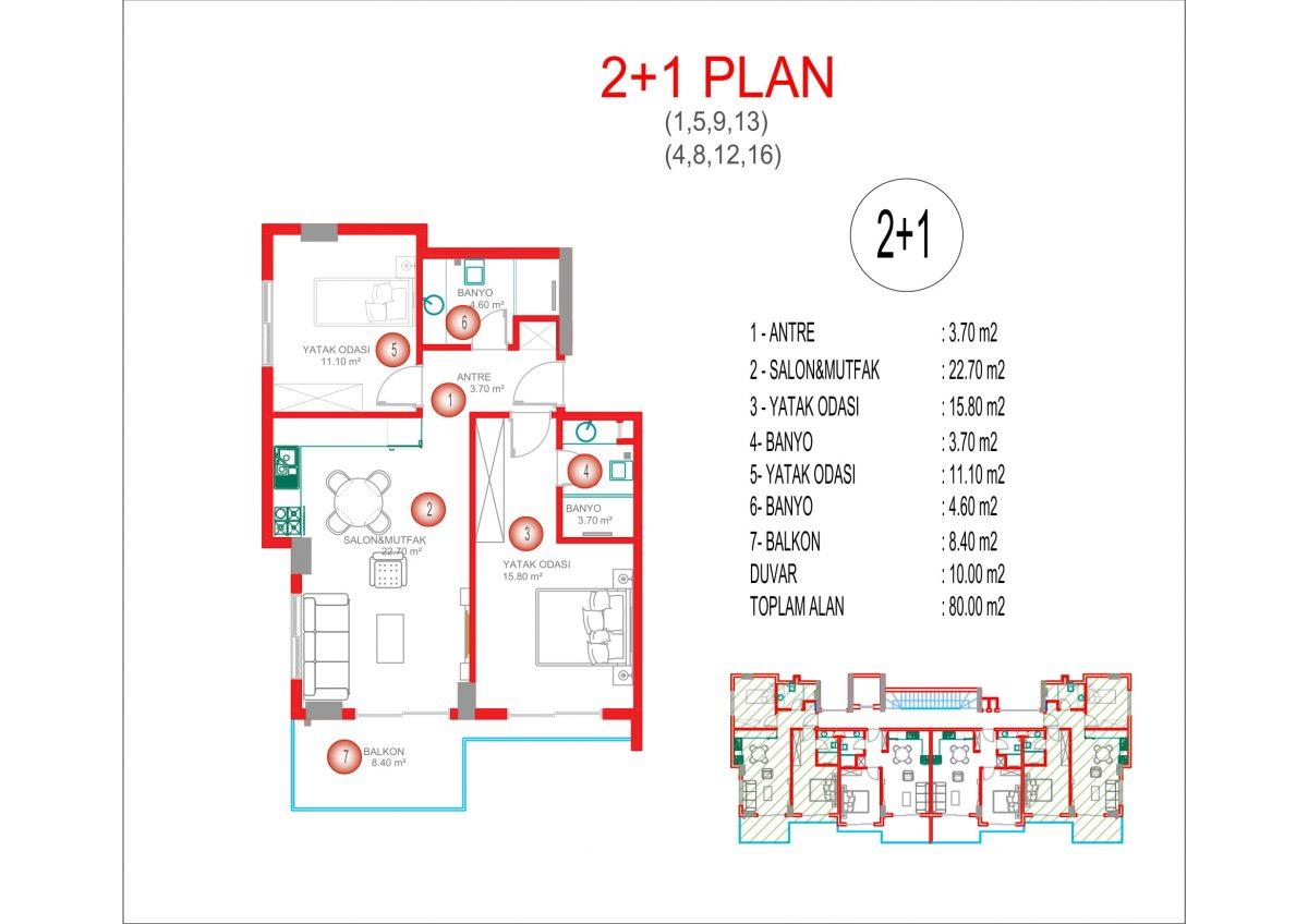 New investment project 300 meters from the sea in Oba, Turkey - Фото 12