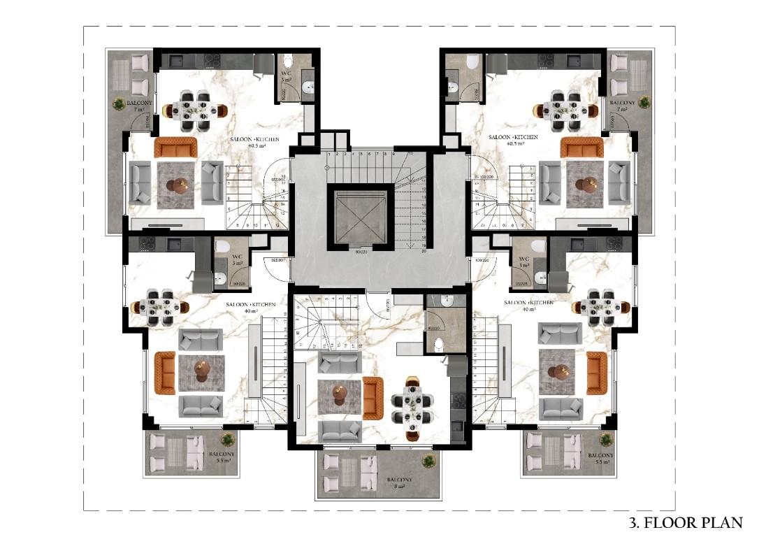 Investment project of a new residential complex in Payallar area, Turkey - Фото 15