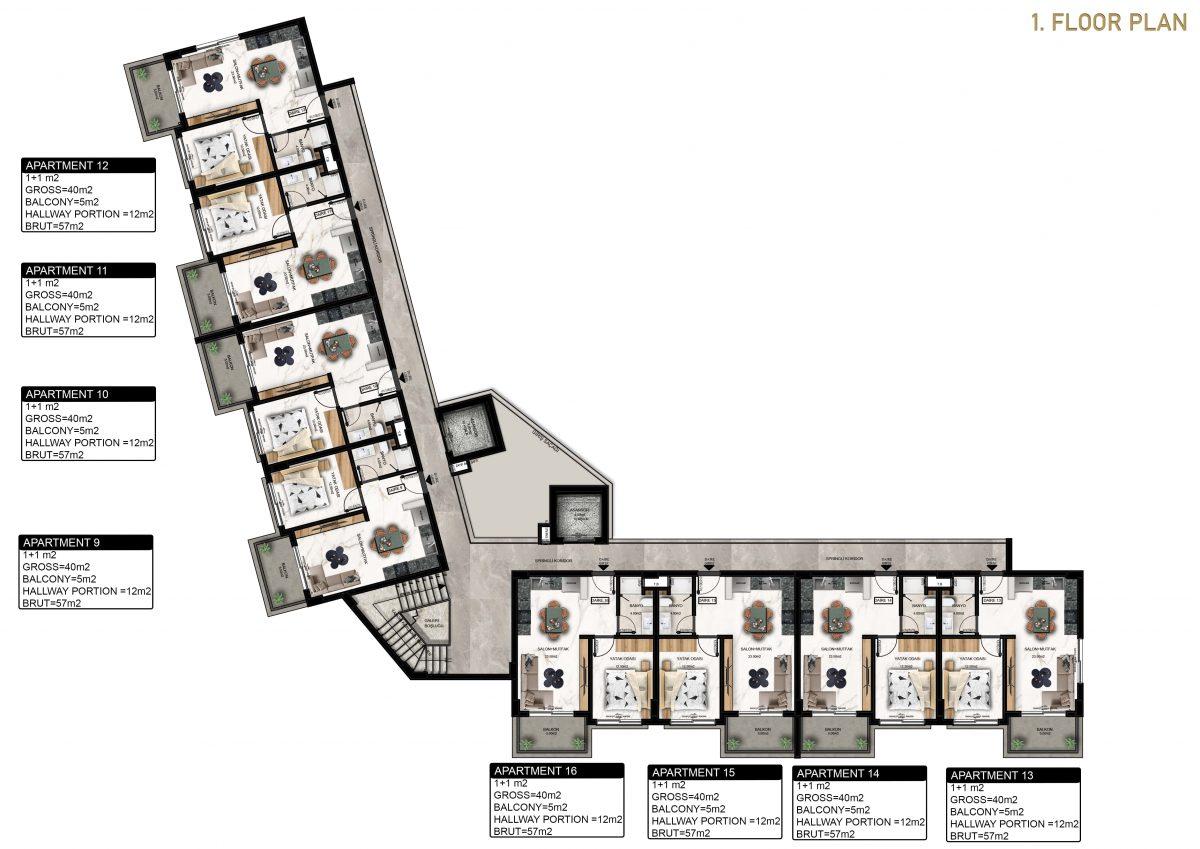 Residential complex with convenient layouts in Gazipasa - Фото 38