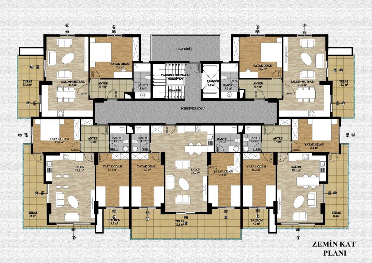 Two-room apartment in a new complex in Avsallar, Alanya - Фото 13