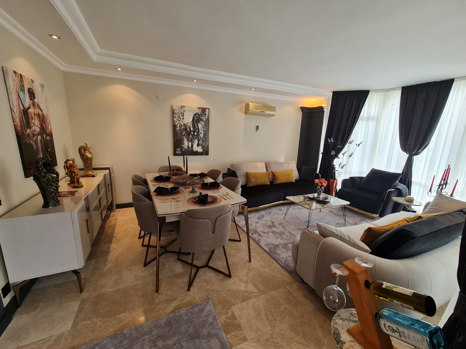 Furnished penthouse 4 + 1 with three terraces in Cikcilli, Alanya - Фото 9