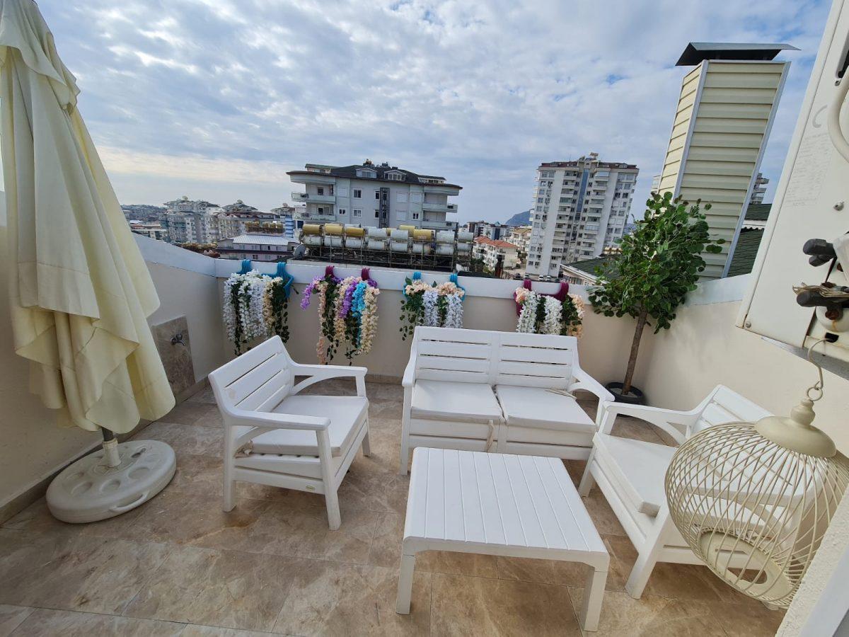 Furnished penthouse 4 + 1 with three terraces in Cikcilli, Alanya - Фото 31