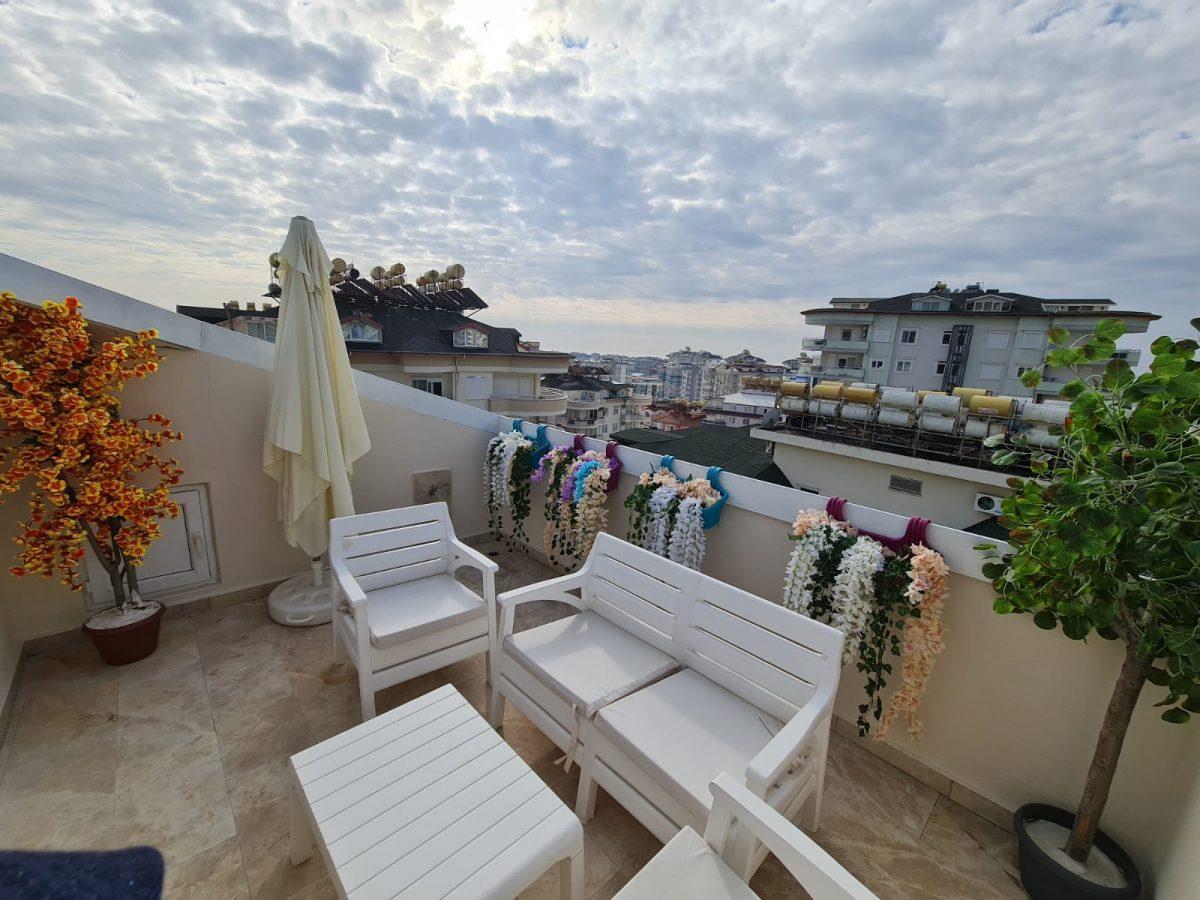 Furnished penthouse 4 + 1 with three terraces in Cikcilli, Alanya - Фото 32