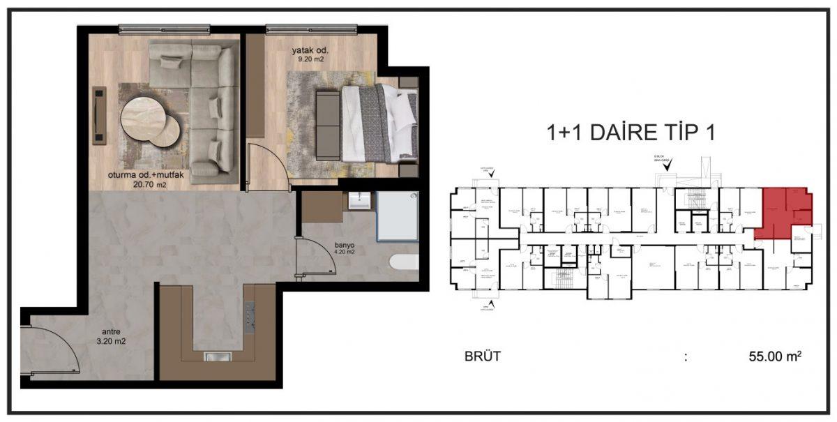 A new luxury project under construction in Mersin - Фото 14