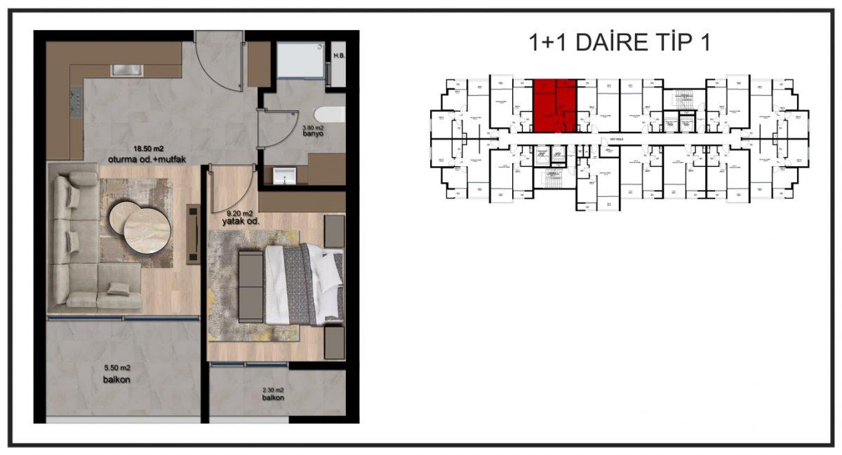 A new luxury project under construction in Mersin - Фото 15