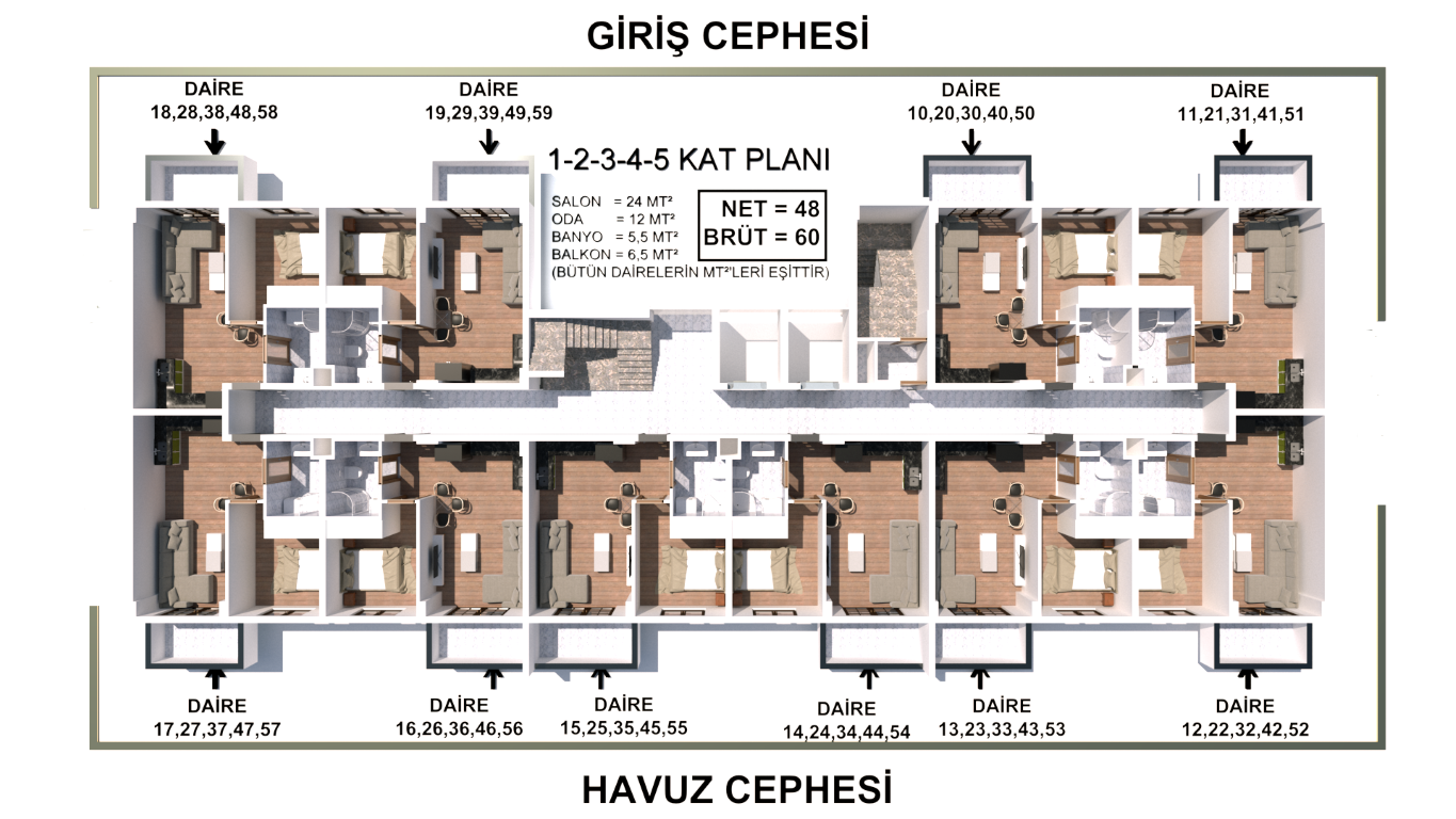 A residential complex under construction in Gazipasa with good infrastructure - Фото 24