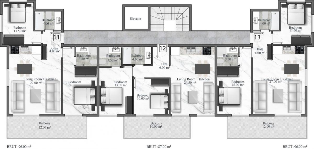 Modern low-rise residential complex in Oba district - Фото 29