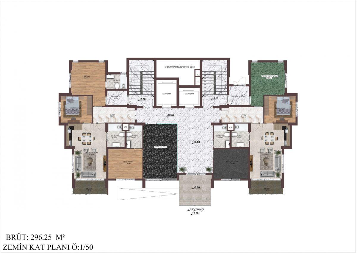 Project of a modern residential complex in the city of Mersin near the sea - Фото 38