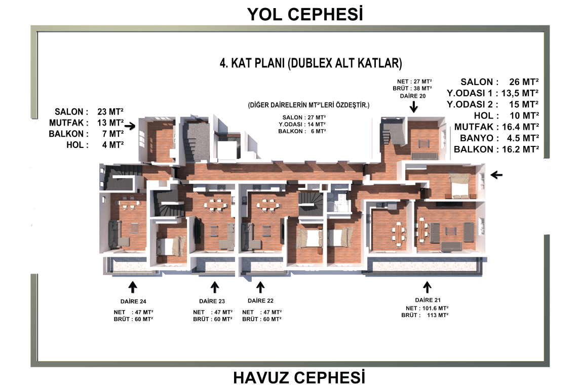 A residential complex under construction in Gazipasa with good infrastructure - Фото 21