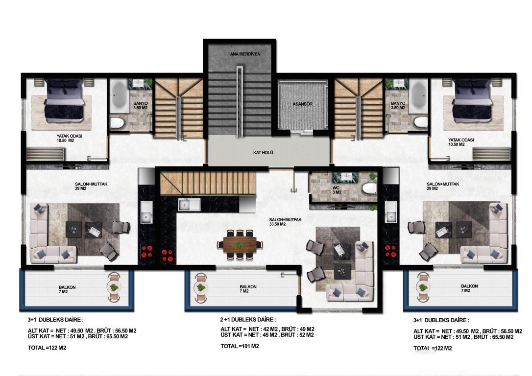 New residential complex in Alanya (Oba) - Фото 12