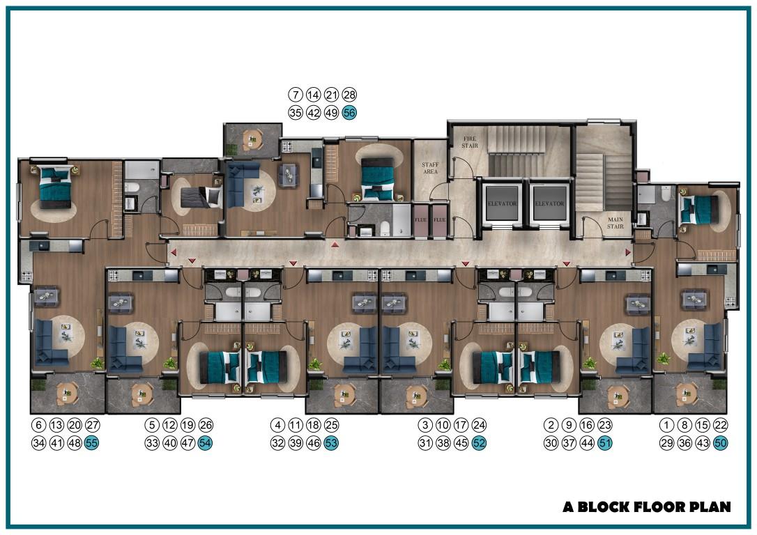 A new project of a modern residential complex with hotel infrastructure in Payallar - Фото 46