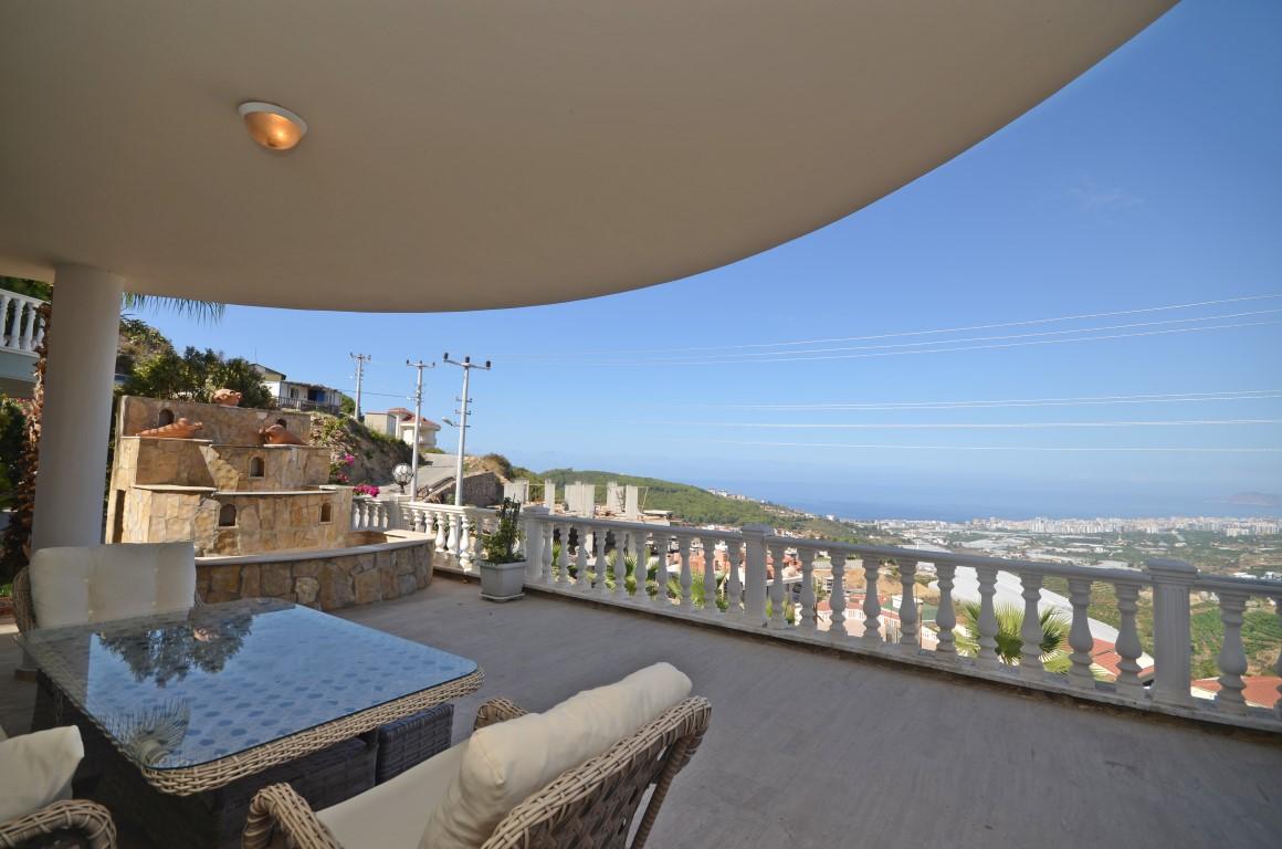 Villa 3+1 with panoramic views of the sea and Alanya in the Kargyjak area - Фото 12