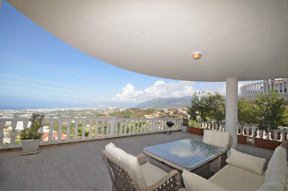 Villa 3+1 with panoramic views of the sea and Alanya in the Kargyjak area - Фото 14