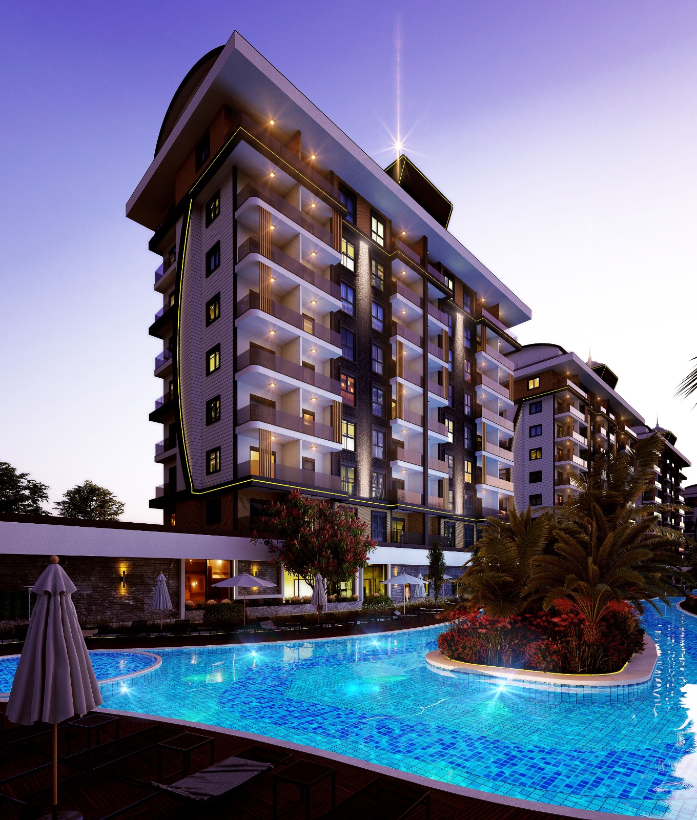 A new project of a modern residential complex with hotel infrastructure in Payallar - Фото 6