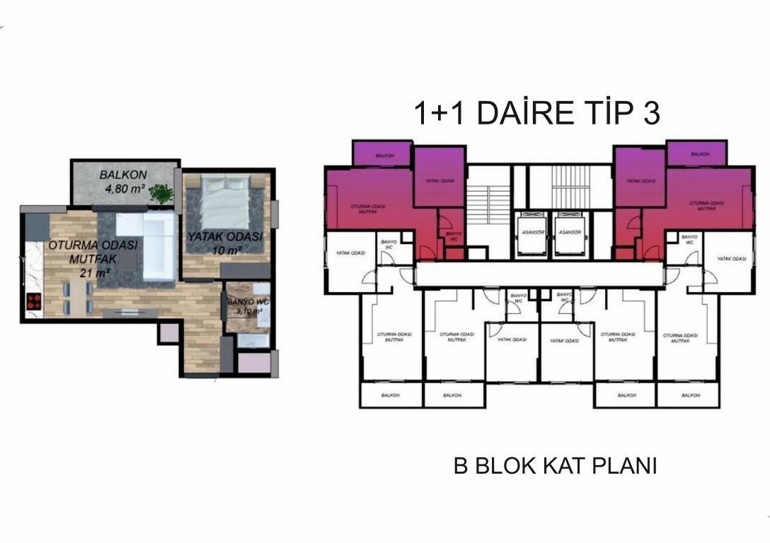 New residential complex in Mersin 300 meters from the beach - Фото 17